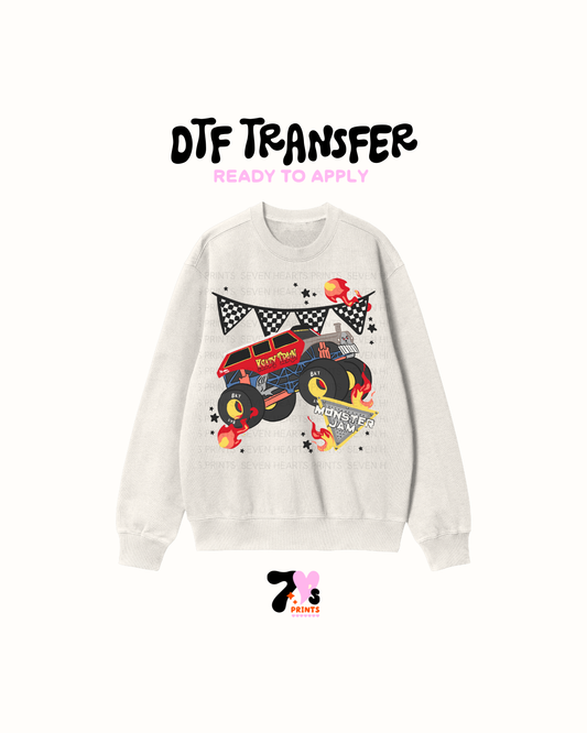 Monster Jam (Red Car) - DTF Transfers