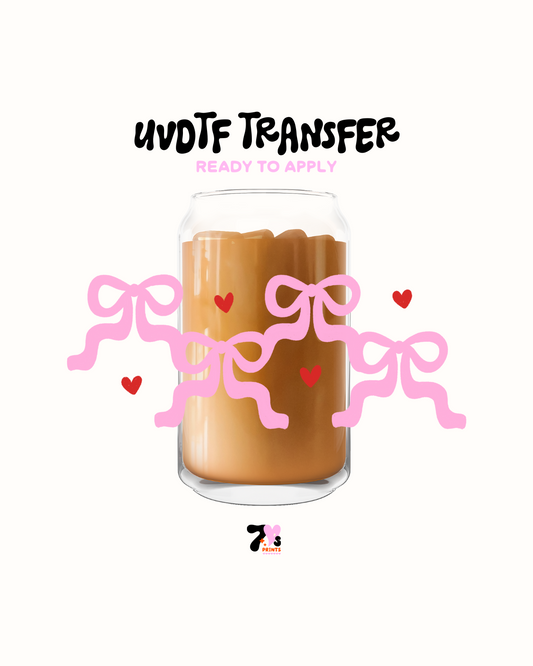Bows and heart - UVDTF Wrap
