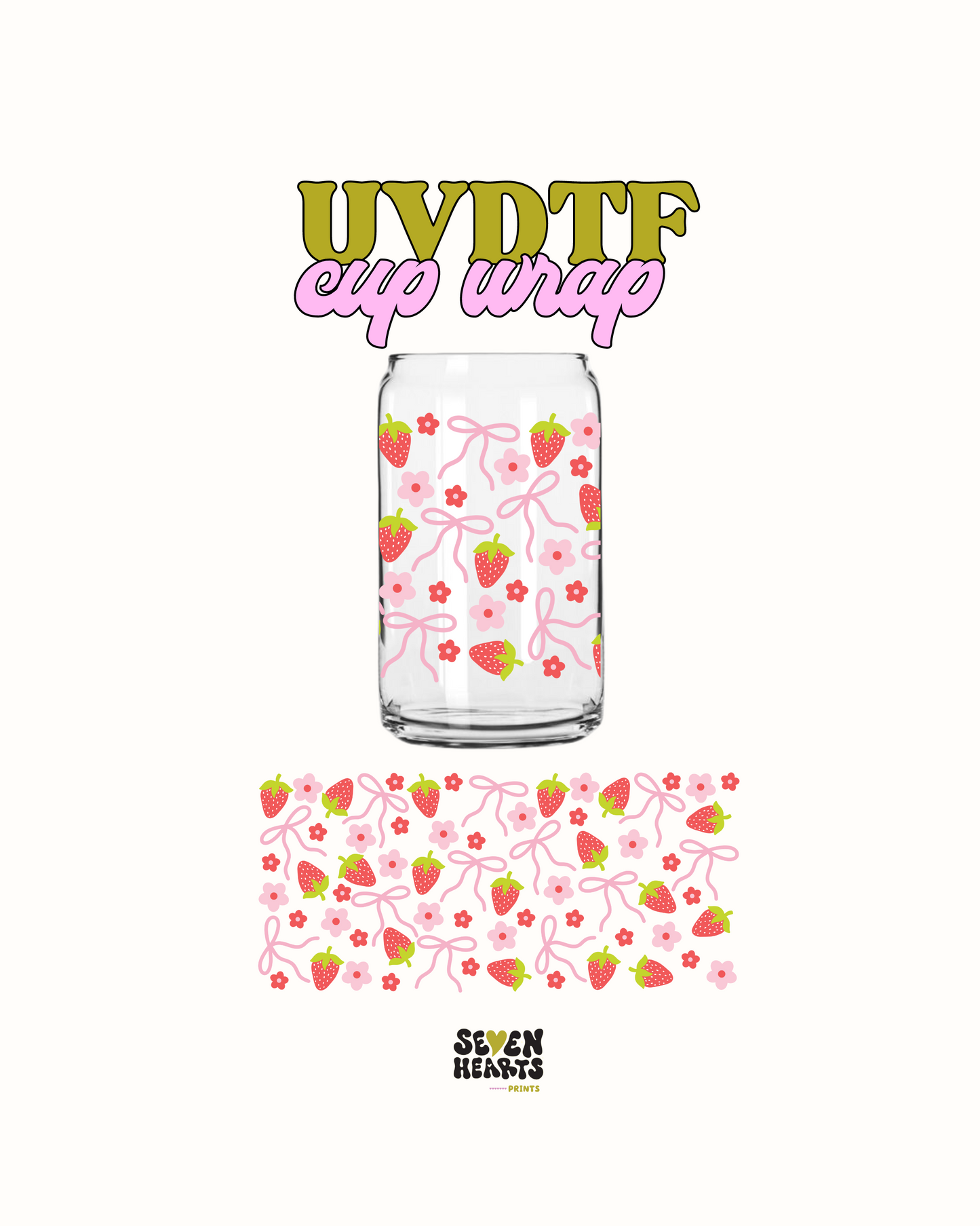 Lazos y fresas - UV DTF 