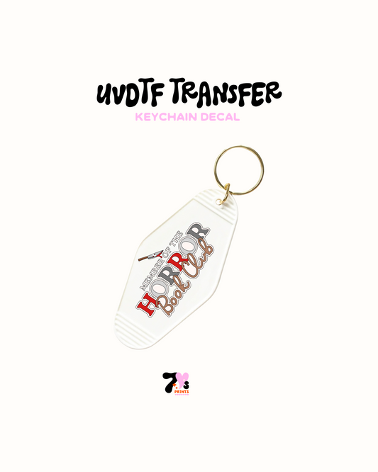 Horror book club- UVDTF Keychain