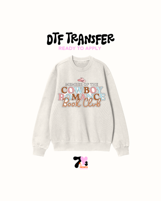 Cowboy romance book club - DTF Transfers