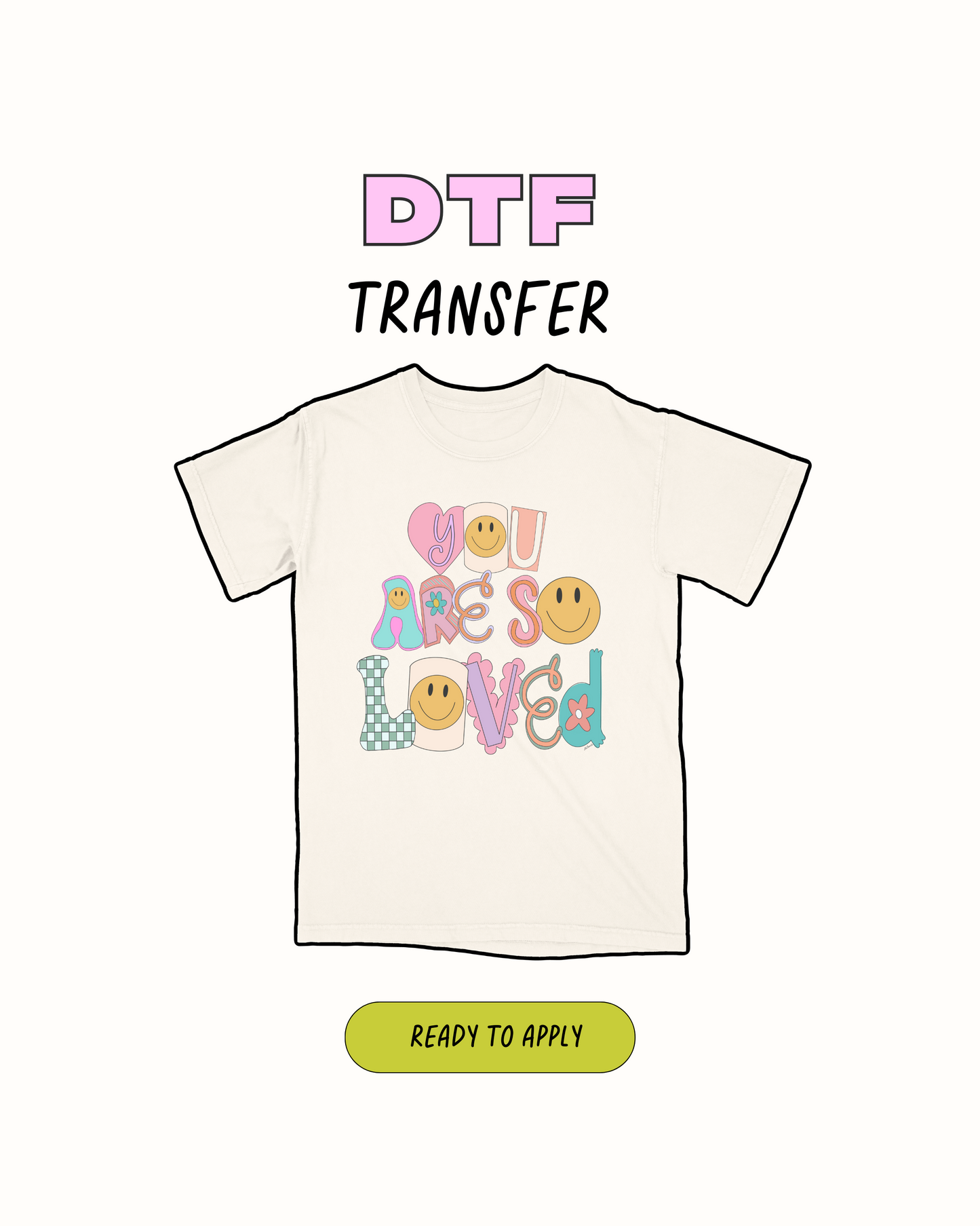 Eres tan amado - Transferencia DTF