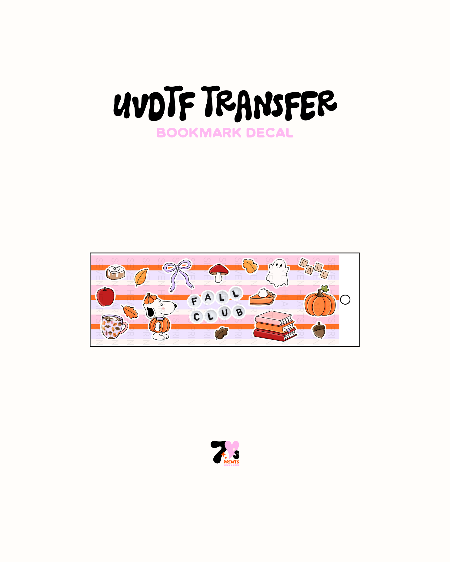 UVDTF Bookmark Decal #353