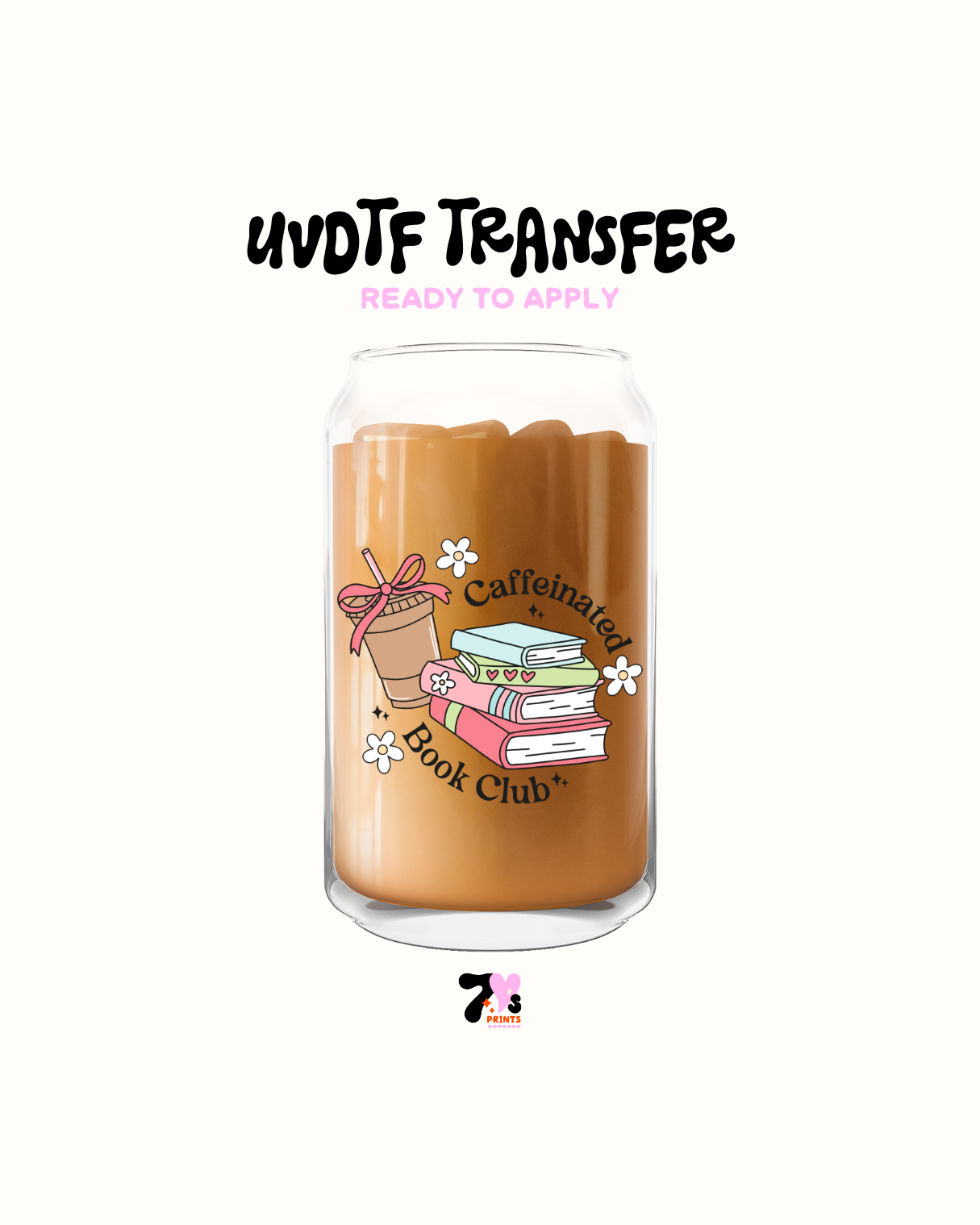 Caffeinated book club - UVDTF Decal