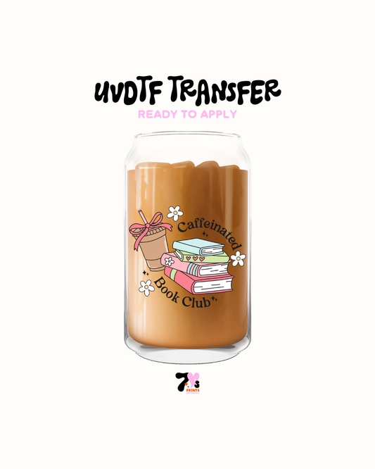 Caffeinated book club - UVDTF Decal