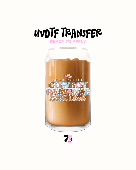 Cowboy romance book club - UVDTF Decal