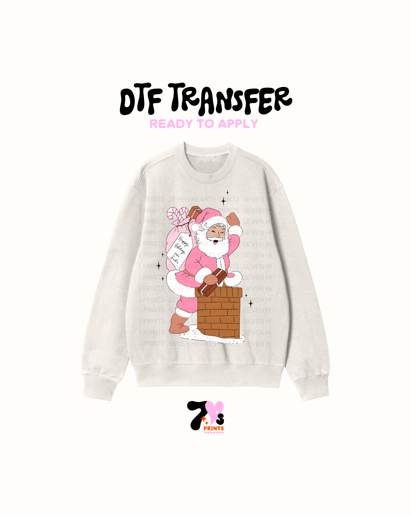 Pink Santa -  DTF Transfers