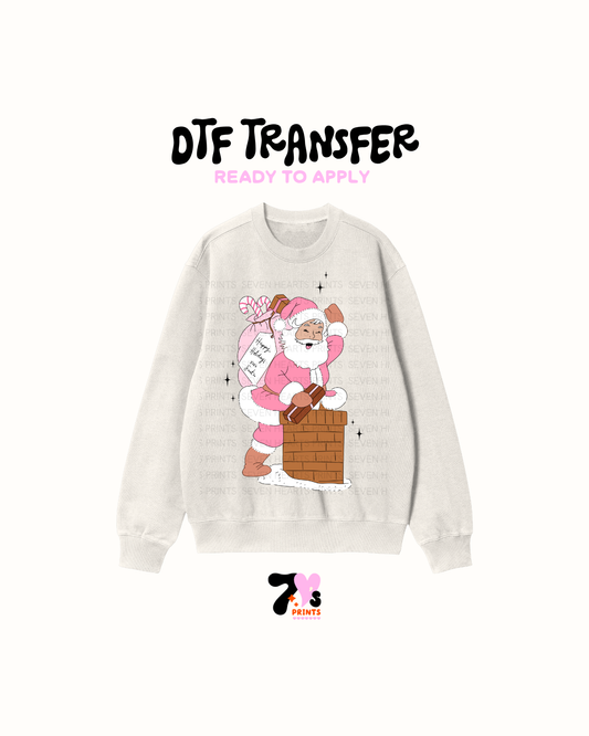 Pink Santa -  DTF Transfers