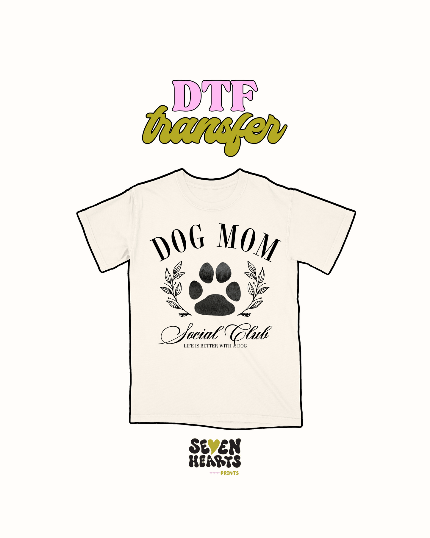 Club social Dog Mom - Transferencia DTF