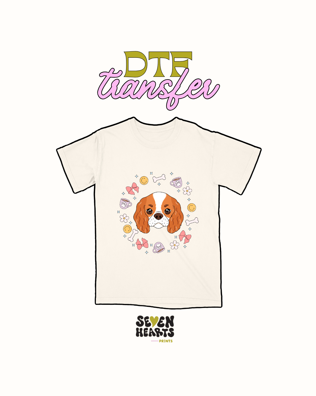 Brown and white dogs - DTF Transfer