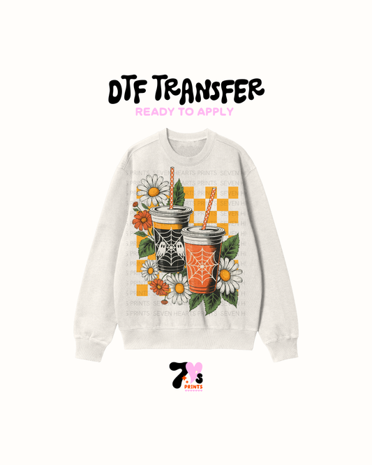 Daisy checker coffee cups - DTF Transfers