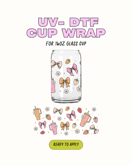 Tumblers and Straberries - UV DTF