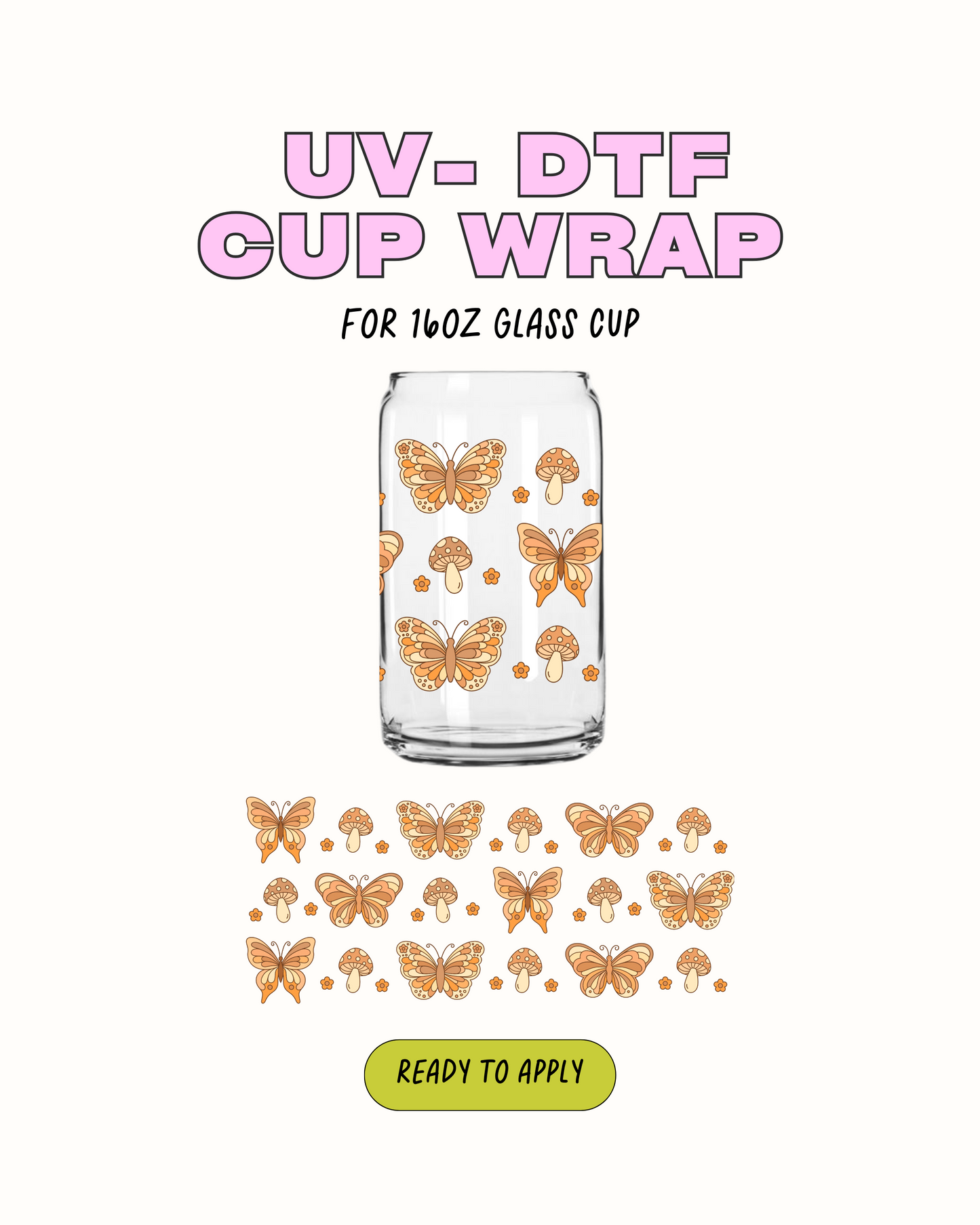 Spring Butterflies - UV DTF