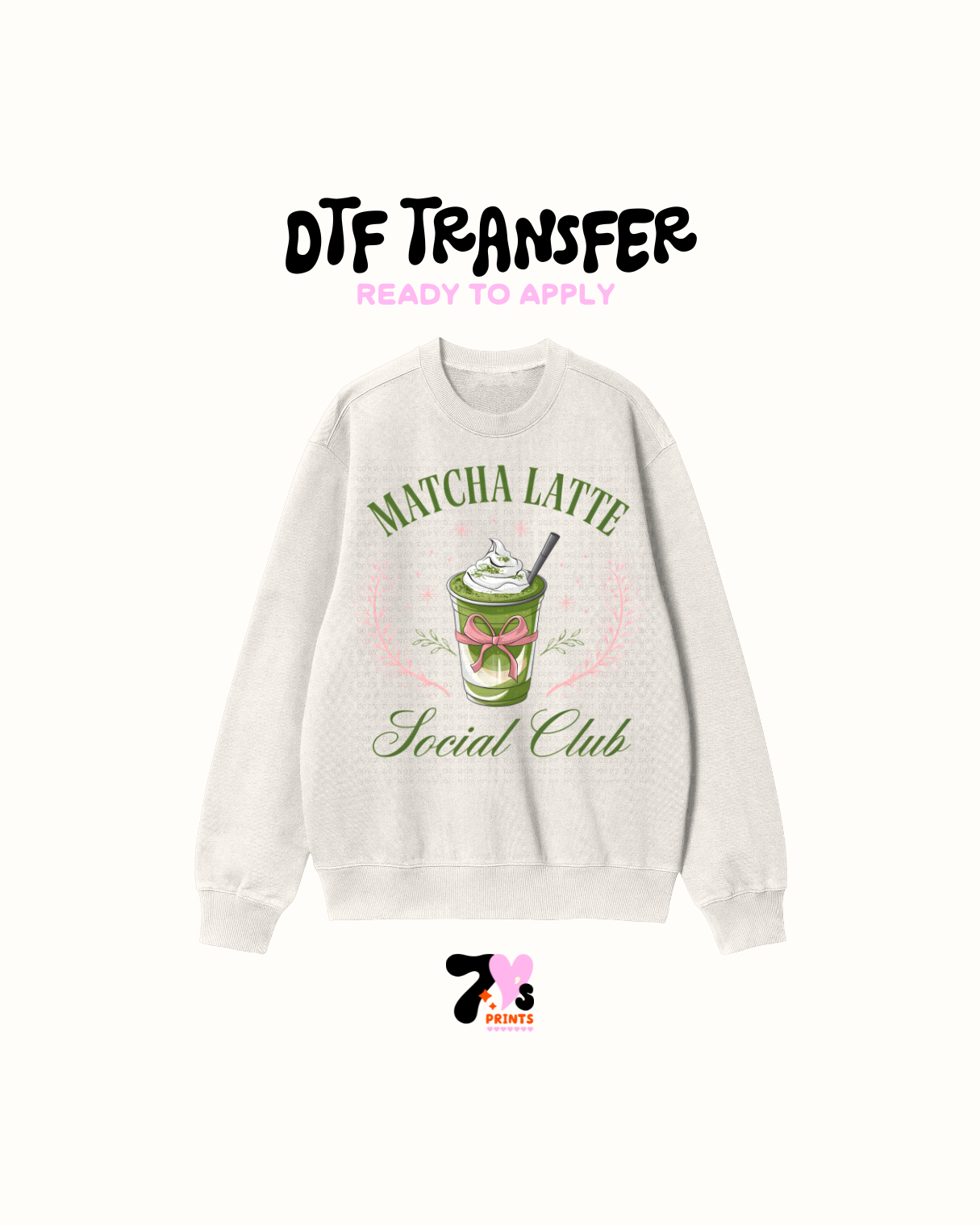 Matcha Latte Social Club - DTF Transfer
