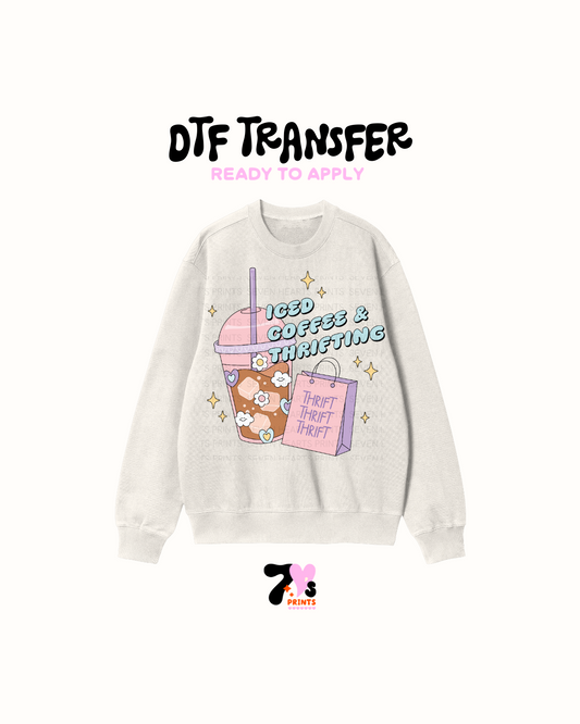 Iced coffee thrift shop - DTF Transfer