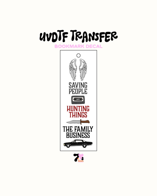 Saving people - UVDTF Bookmark Decal