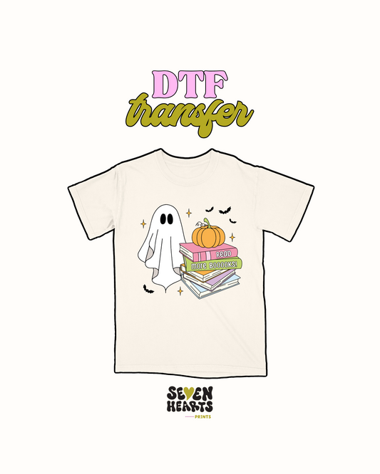 Ghost and books - DTF Transfer