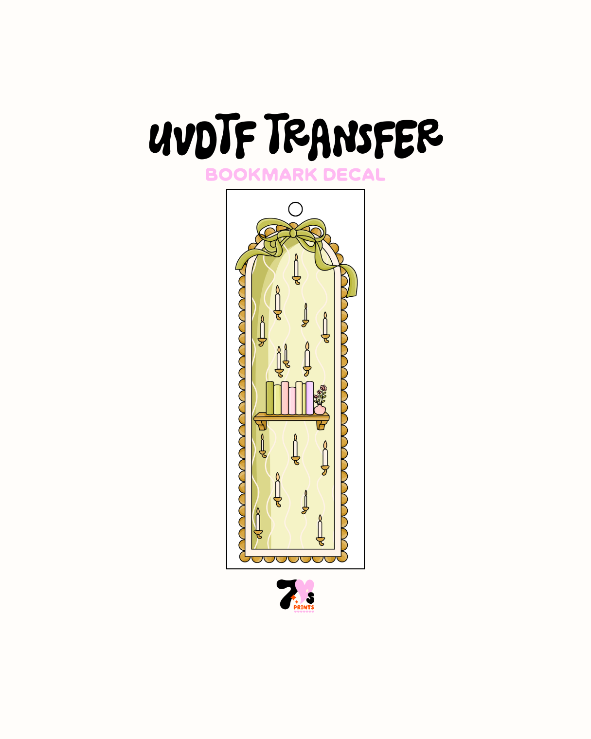 Book Shell - UVDTF Bookmark Decal
