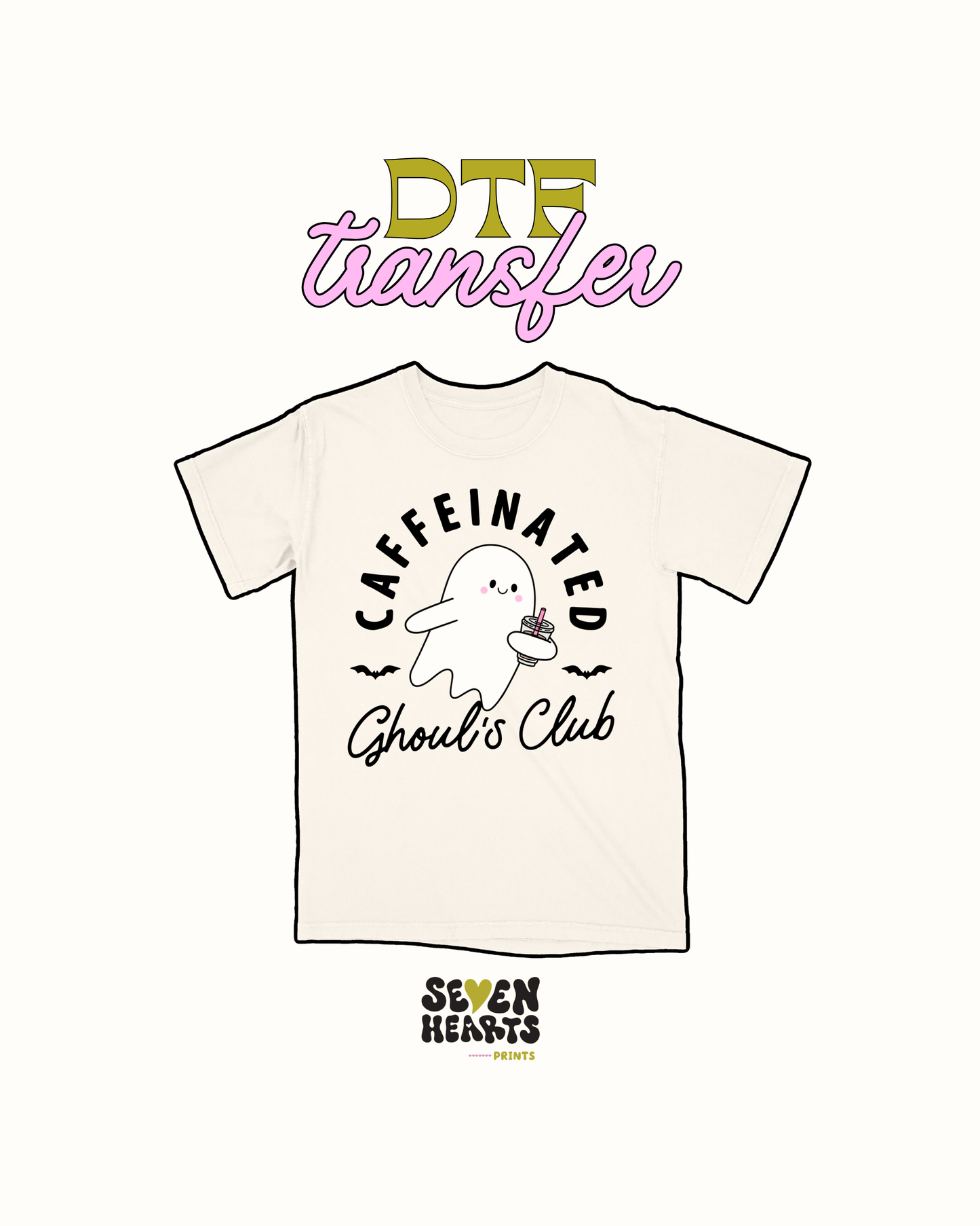 Caffeinated ghosty Club - DTF Transfer