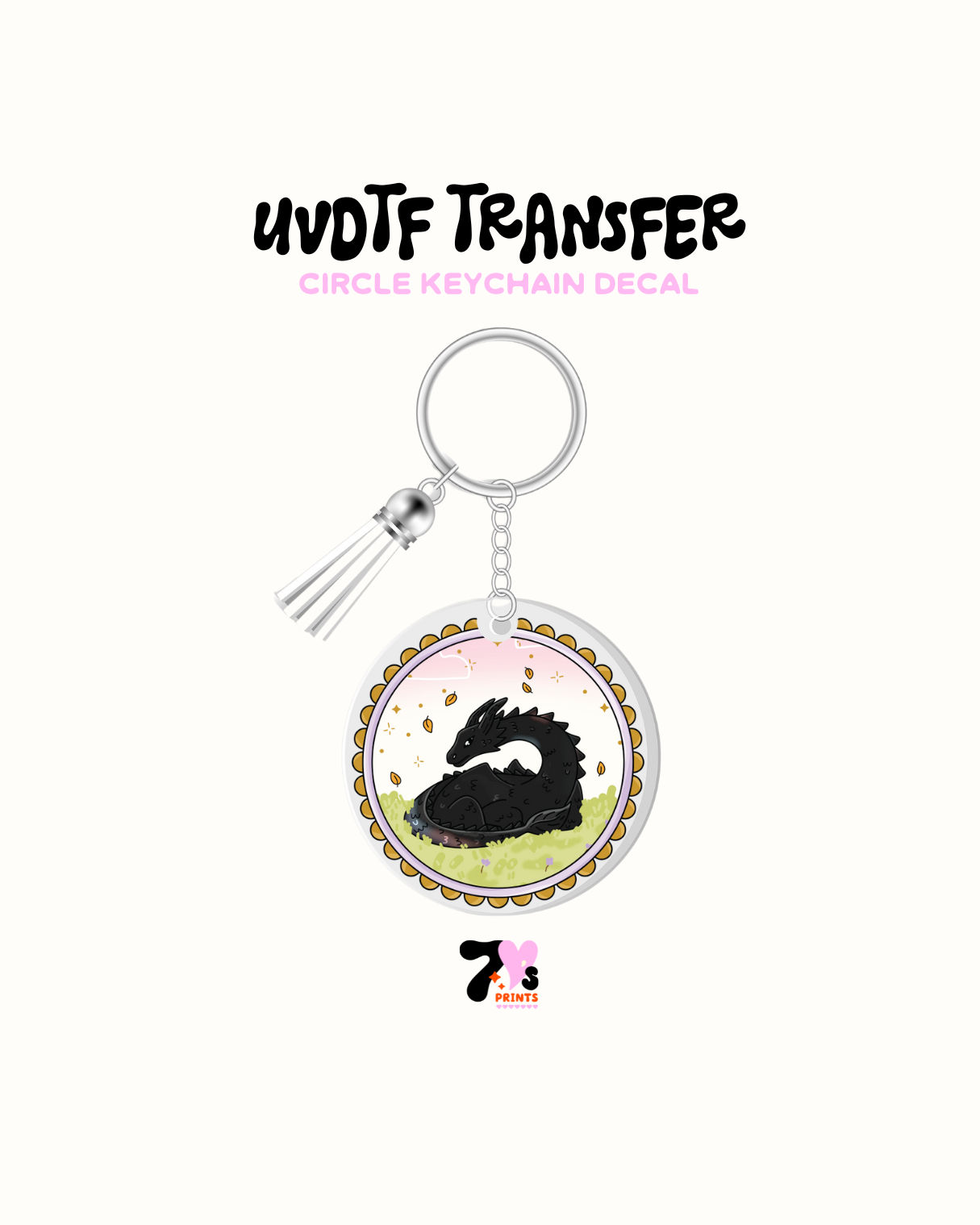 Dragon -  Round Keychain Set of 5