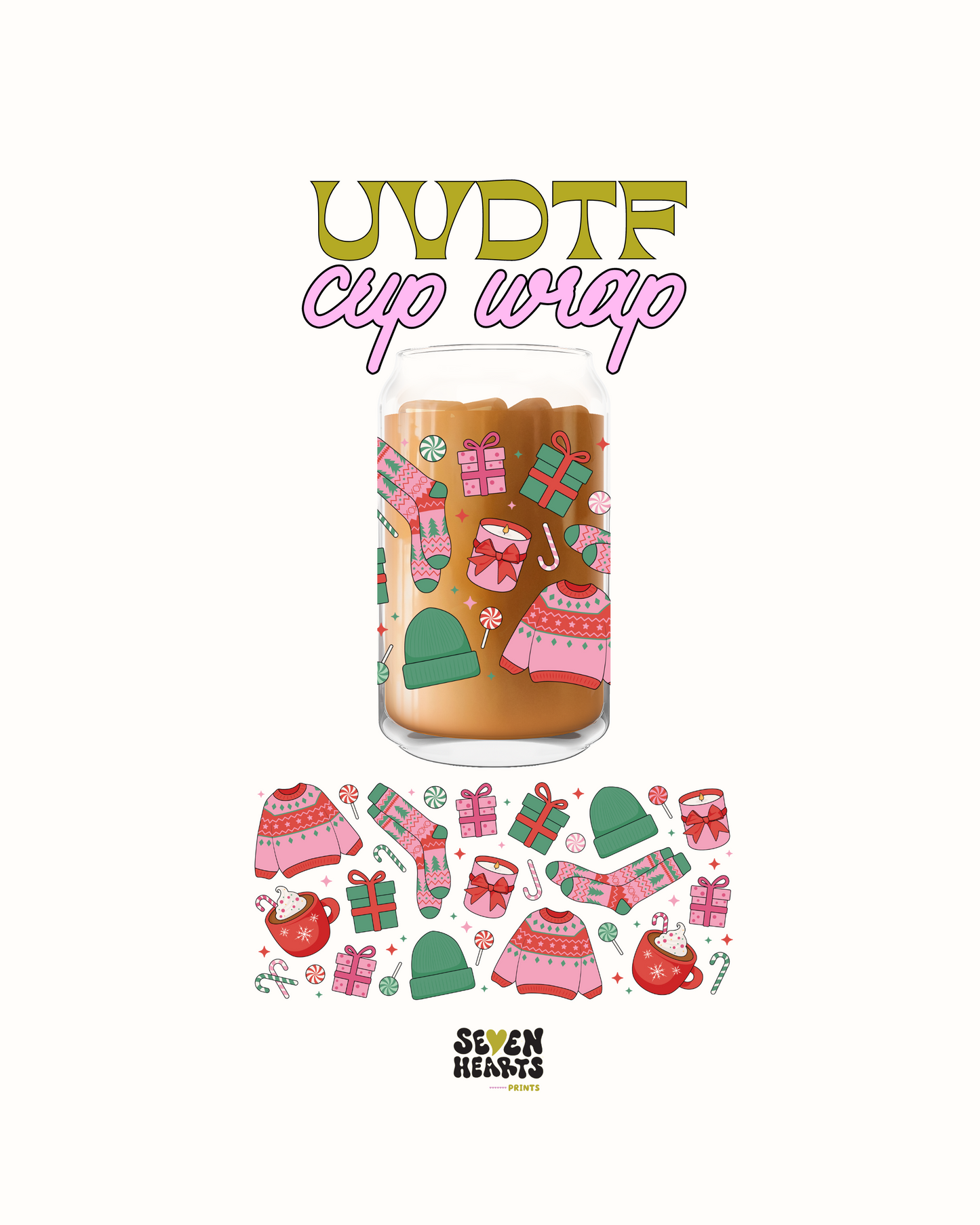 xmas girl cup - UVDTF