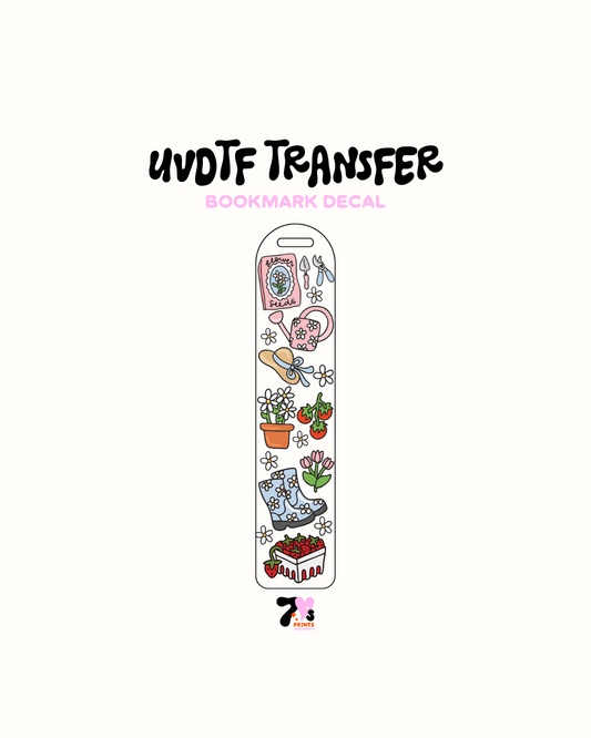 Blue garden boots - UVDTF Bookmark Decal