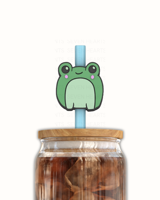 Froggie Friend 3D Straw Topper