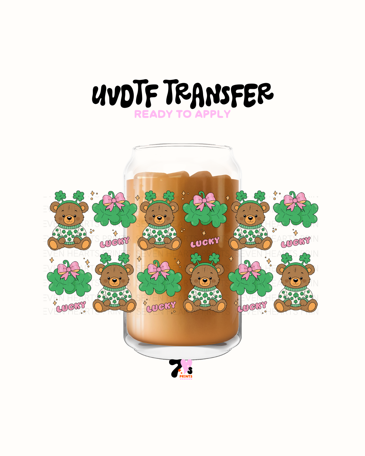 Cute lucky Bear - UVDTF Wrap
