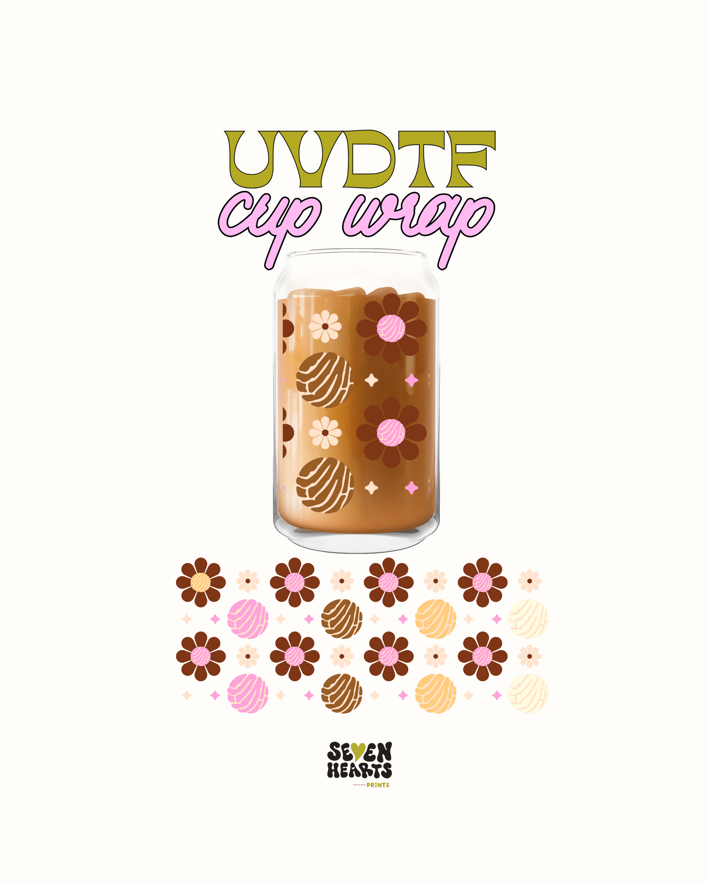 Flowers and conchas - UVDTF