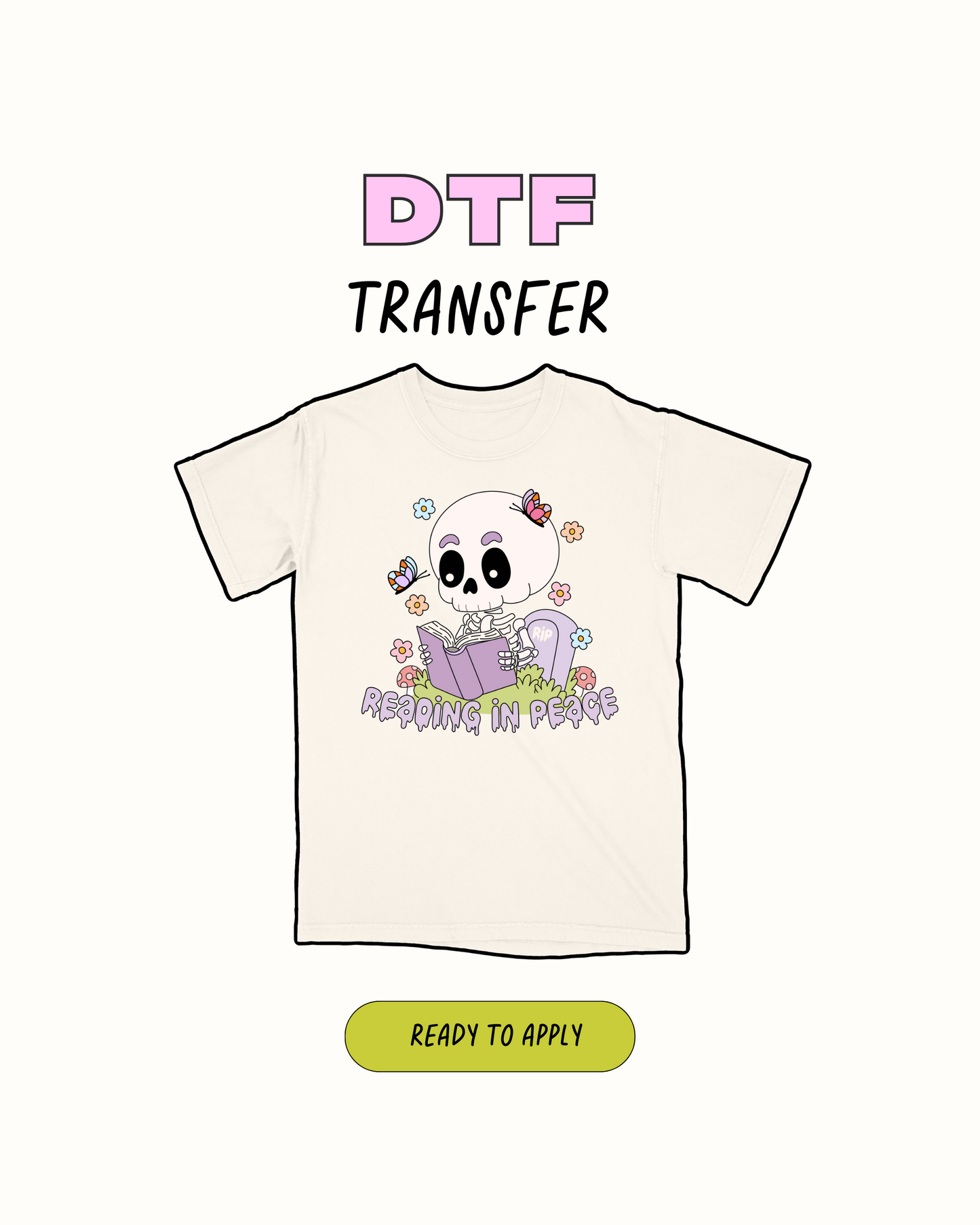 Leyendo en paz - Transferencia DTF