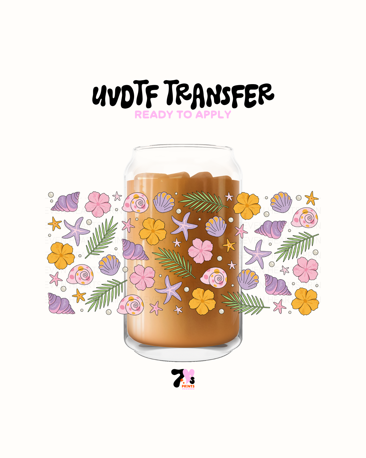 Sea shells and star fishes  UVDTF Wrap