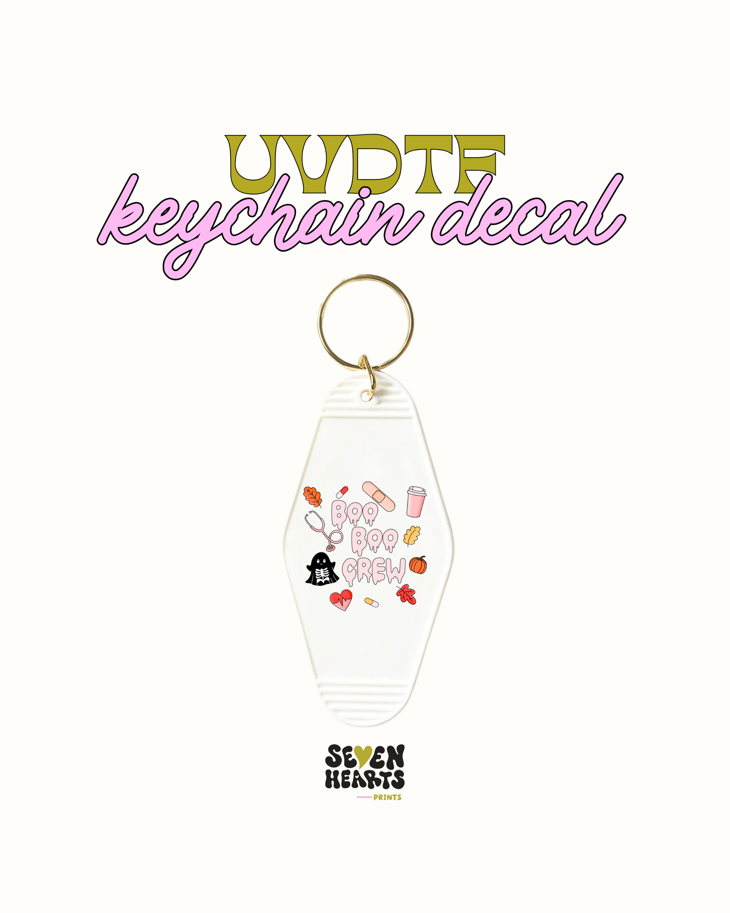 Boo boo crew - Keychain Decal Set of 5 UVDTF