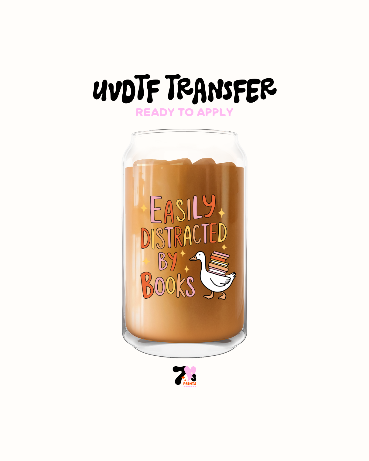 Easily distrated by books- UVDTF Decal