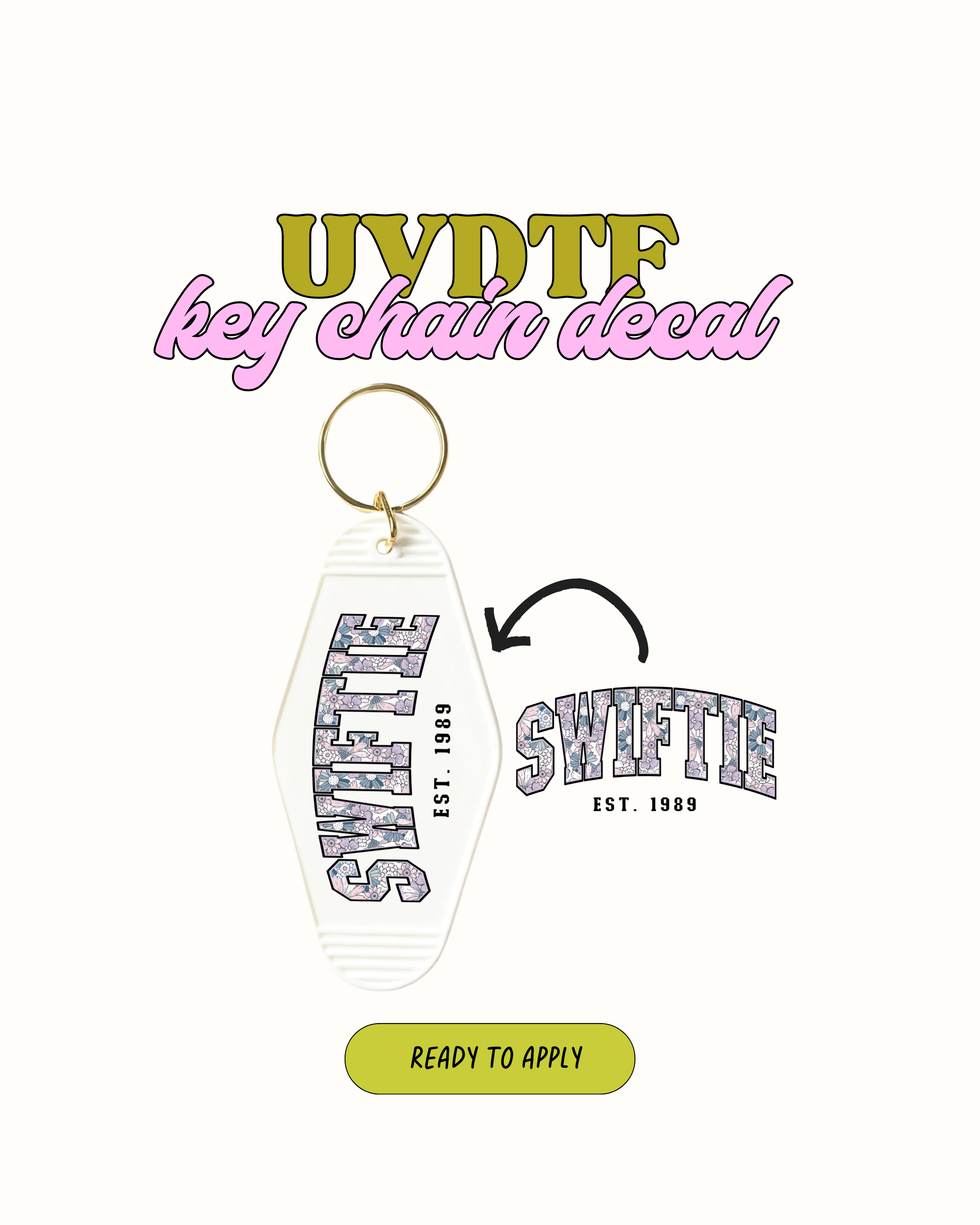 Keychain Decal Swiftie - Keychain Decal Set of 5 – Sevenheartsprints