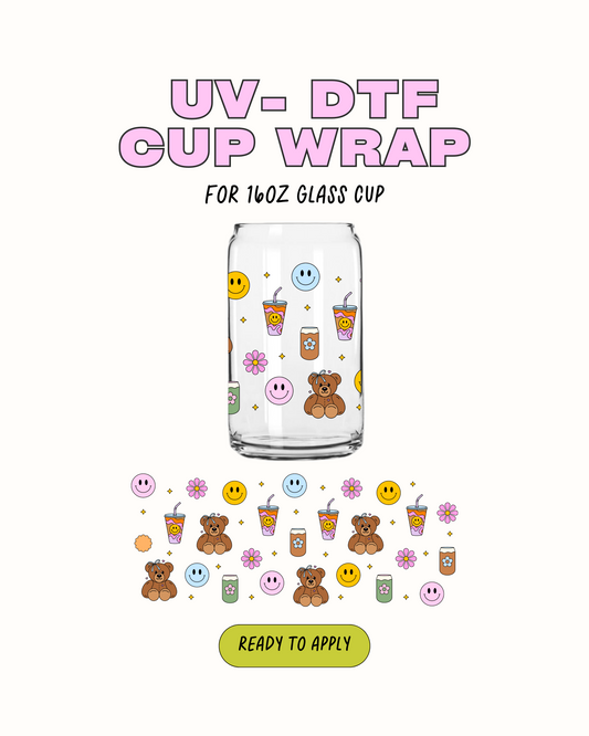 Teddy y café helado - UV DTF 