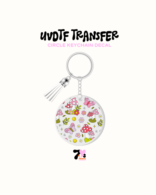 Mushies and flowers - Round Keychain