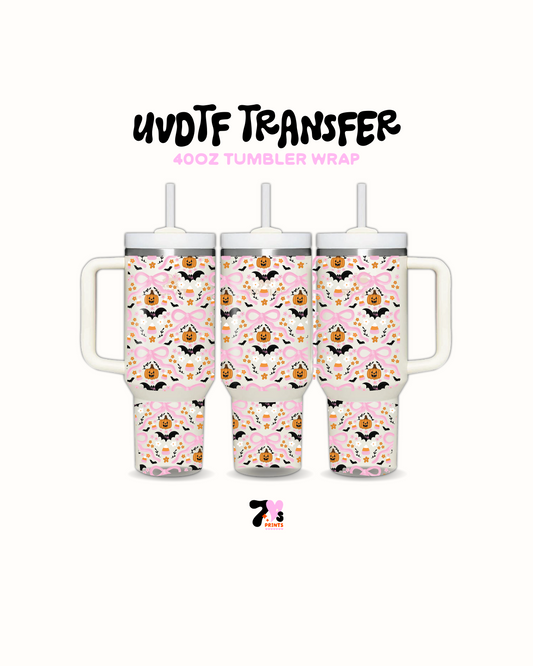 Pumpkin and bats - UVDTF Wrap