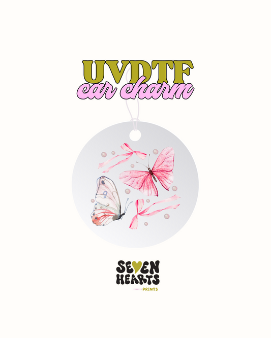Cute pink butterflies -  Car Charm Decal