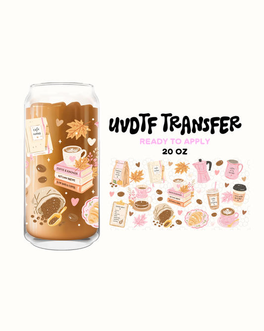 Cafe notes - UVDTF 20oz Cup Wrap