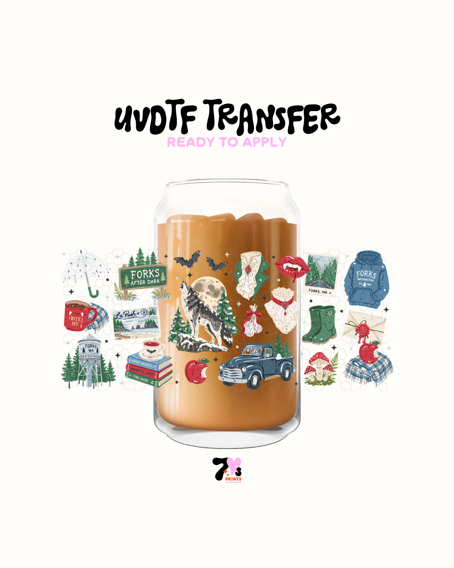 Forks after dark UVDTF Wrap