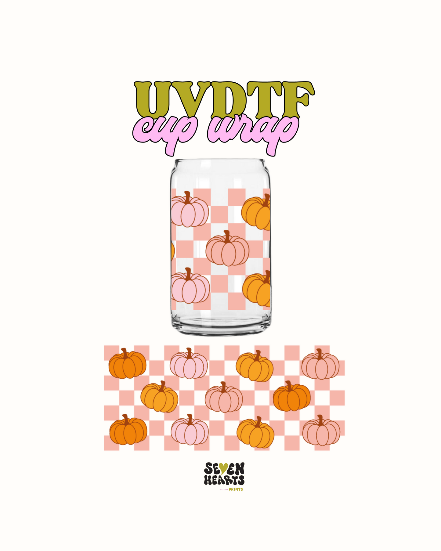 Checkered pumkin - UV DTF