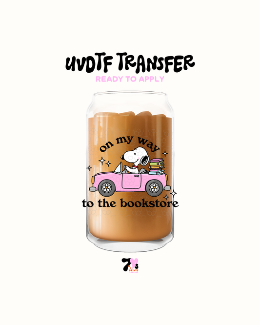 On my way to the bookstore- UVDTF Decal