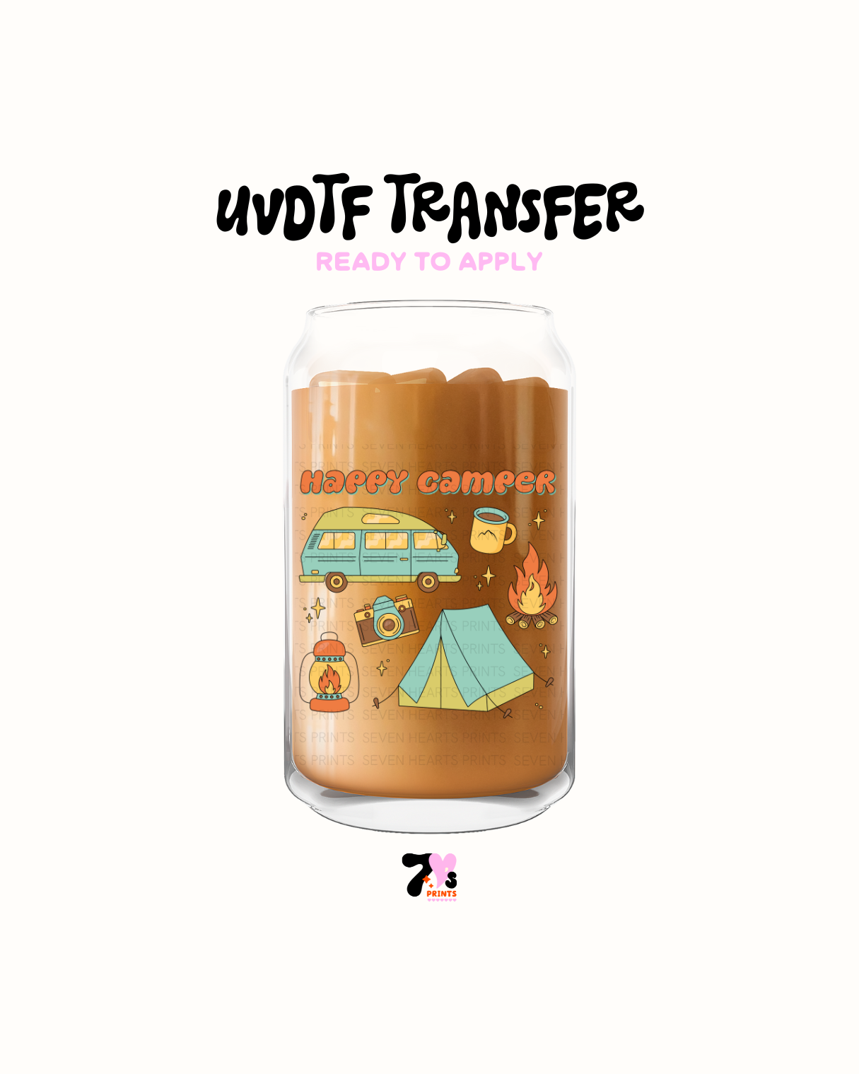Happy camper- UVDTF Decal