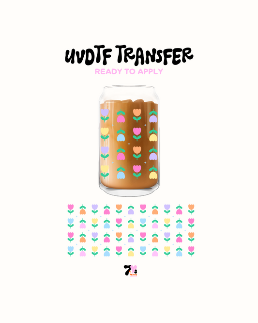 Colorful flowers- UVDTF Wrap