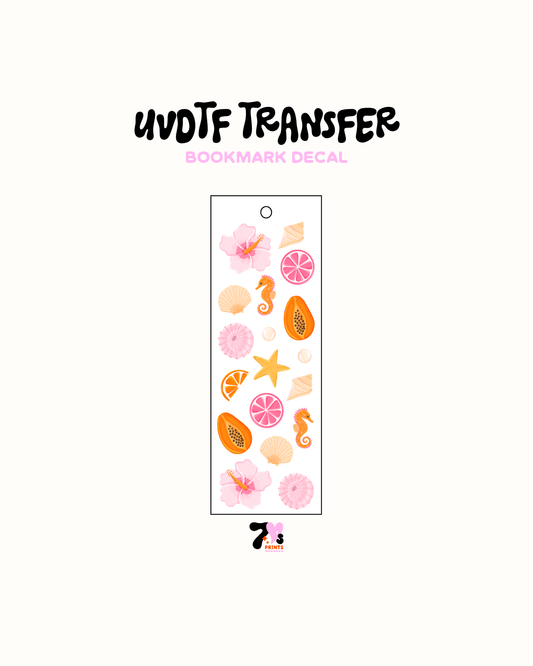 Summer Papaya - UVDTF Bookmark Decal