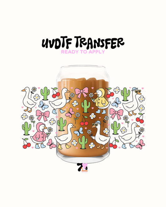 Swan and cherry cactus - UVDTF Wrap