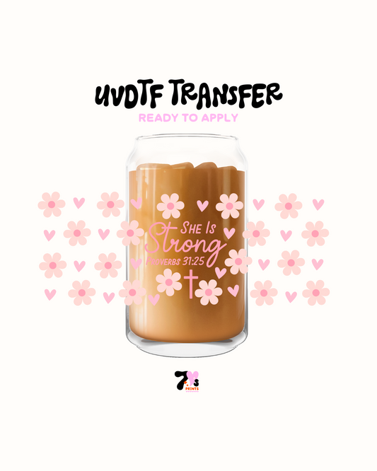She is strong - UVDTF Wrap
