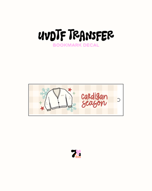 Cradigan Season - UVDTF Bookmark Decal