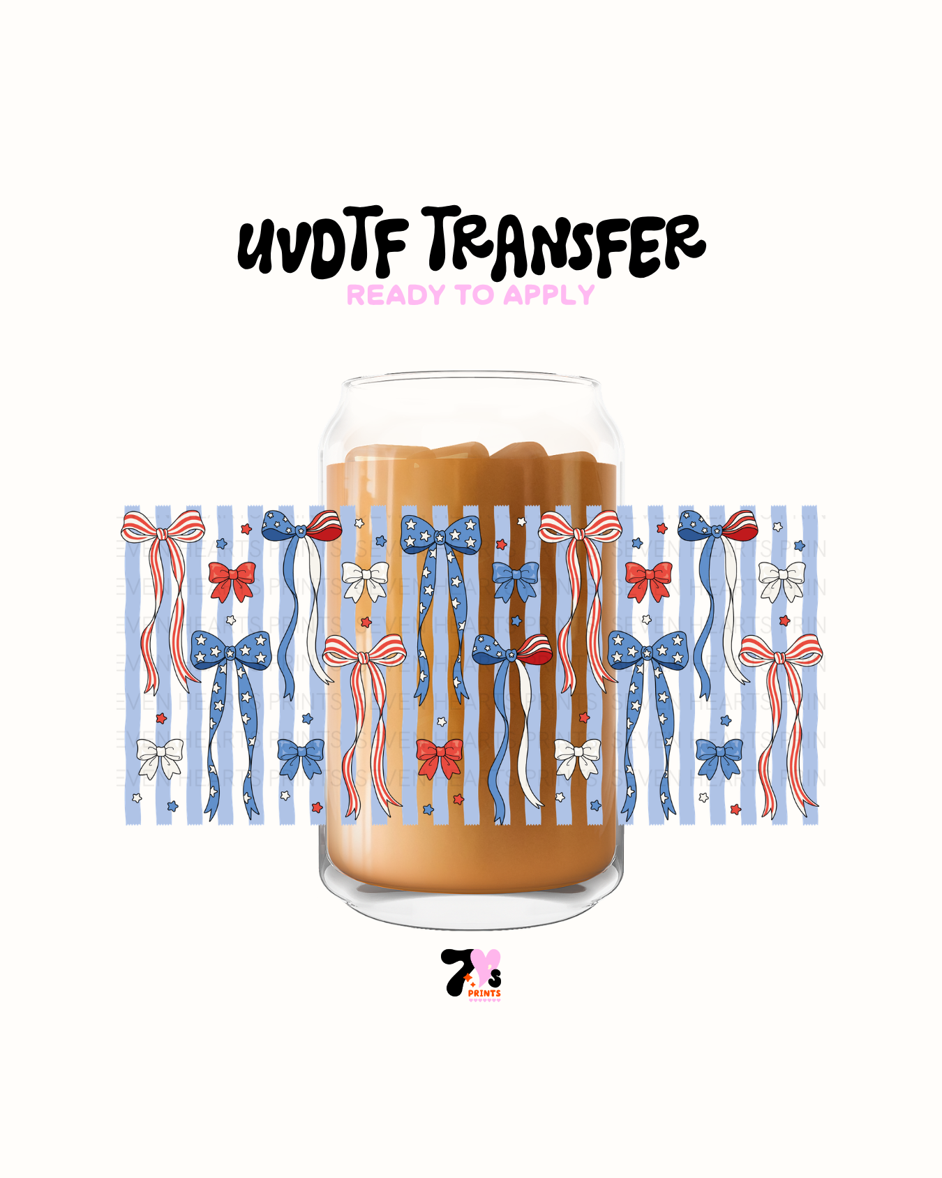 Fourth of July bows - UVDTF Wrap