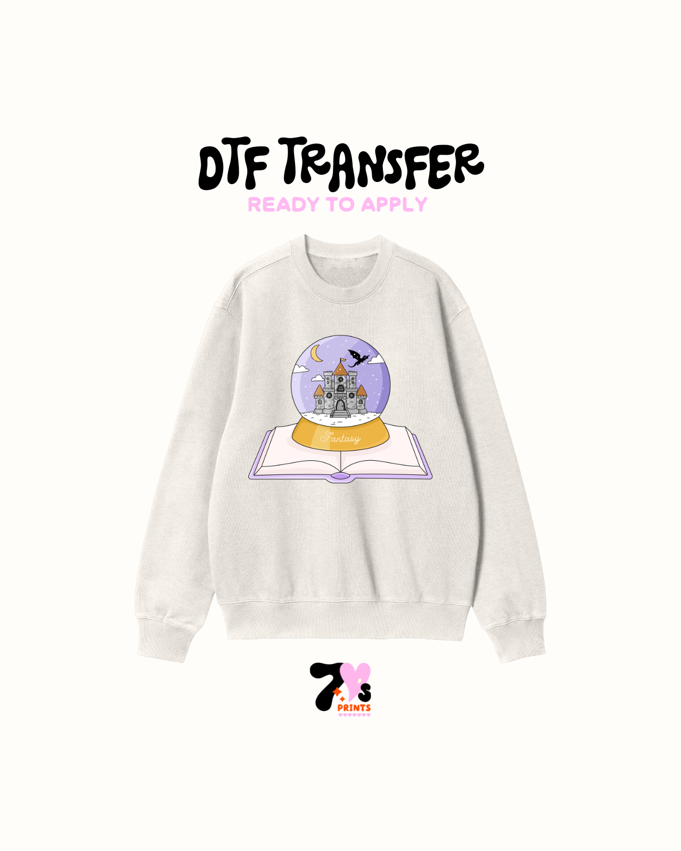 Light purple snowball-  DTF Transfers